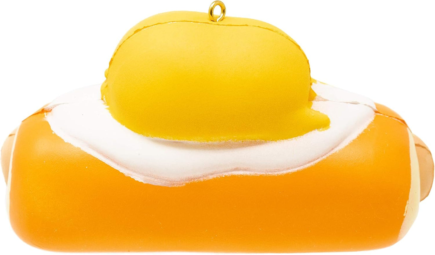 Sanrio Gudetama Lazy Egg Yolk Diner Slow Rising Squishy Toy (Hotdog) for Birthday Gifts, Party Favors, Stress Balls, Play at Home & Relieve Stress with Kawaii Squishies for Kids, Girls, Boys, Adults
